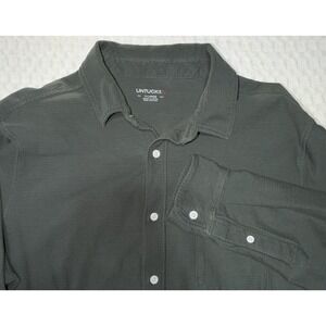 UNTUCKit Men's Button Down Shirt Cotton Long Sleeve Green XL